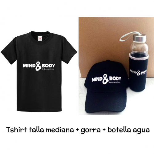 Kit Mind & Body tshirt mediana + botella + gorra