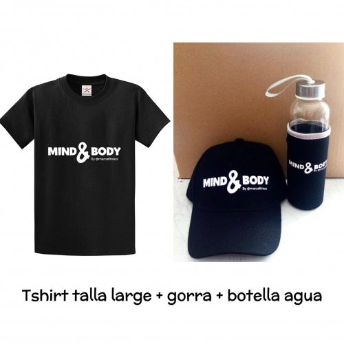 Kit Mind & Body tshirt large + botella + gorra