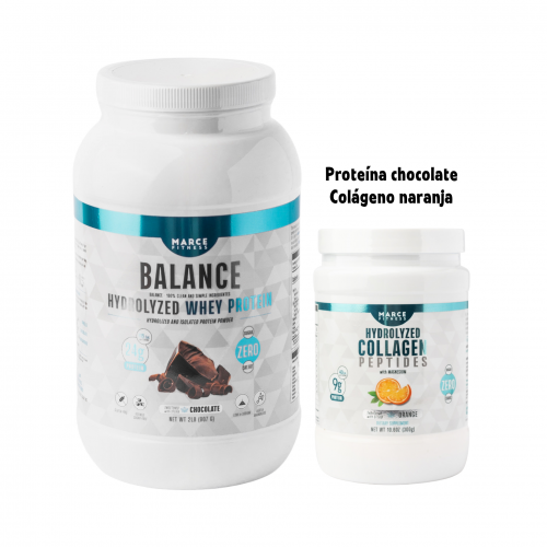 COMBO PROTEINA CHOCOLATE 2LB + COLÁGENO NARANJA